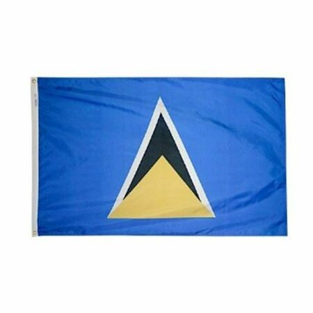 SS COLLECTIBLES 4 ft. X 6 ft. Nyl-Glo St. Lucia Flag SS2521597